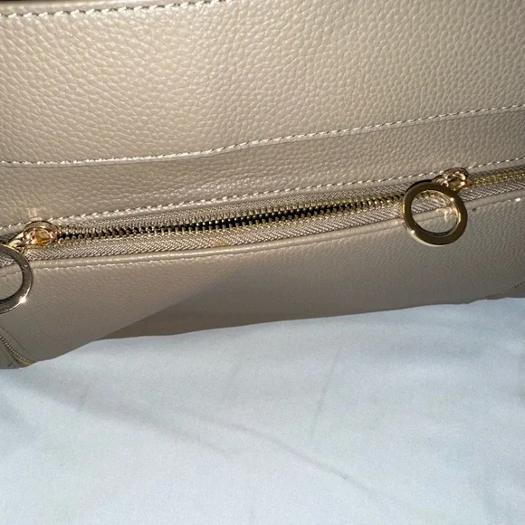 MinkeeBlue Quilted Taupe Tote Bag w/ Pouch – Work, Travel, Mom Bag - Picture 10 of 10